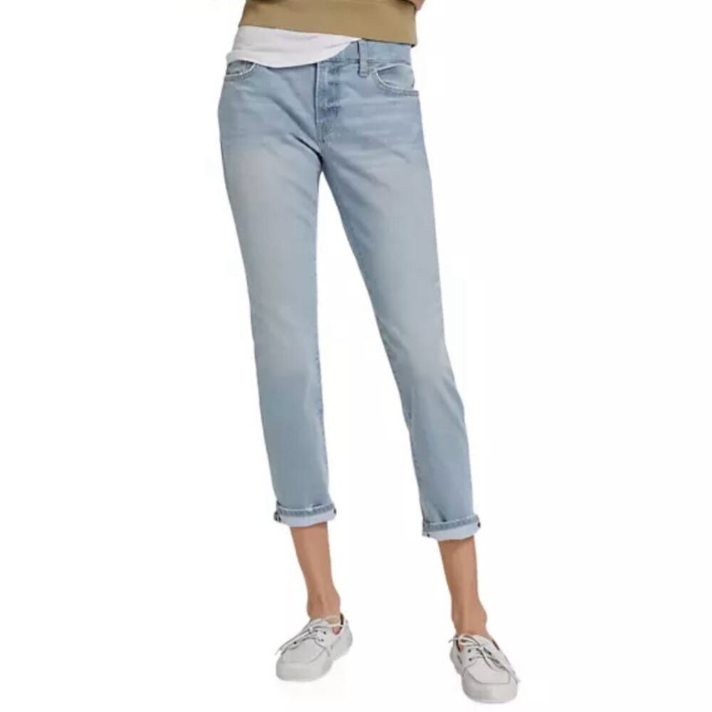 NEW Size 27 Frame Le Garcon Mid Rise Stretch Straight Leg Light Wash Ankle Jeans
